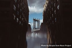 Two high-rise buildings near Brooklyn bridge in New York city 0LWqEb