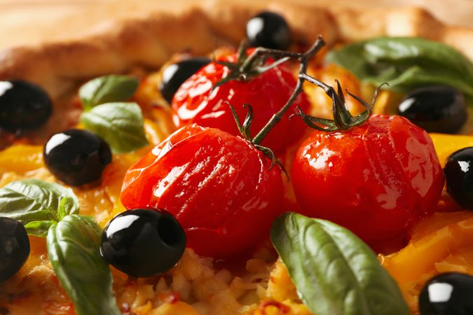 Concept of tasty food, Vegetable galette, close up