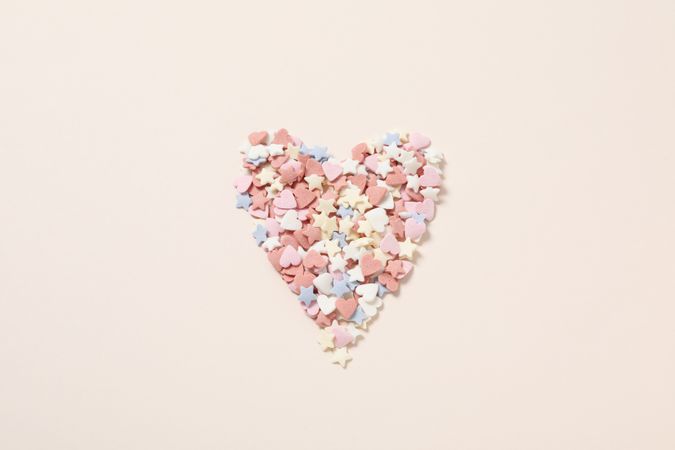 Concept of Valentine's day, heart, top view