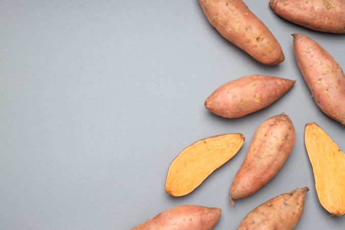 Sweet potato, concept of healthy food, vegetables