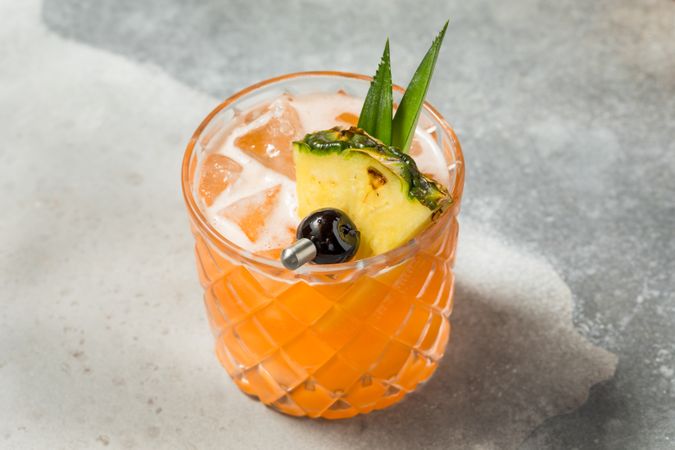 Boozy Refreshing Jungle Bird Tiki Cocktail
