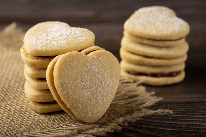 Delicious buttery biscuits filled with guava paste.