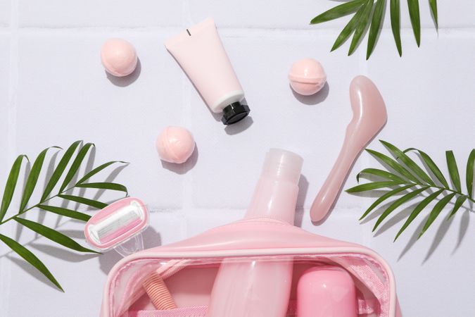 Toilet bag for different toilet and self care accessories