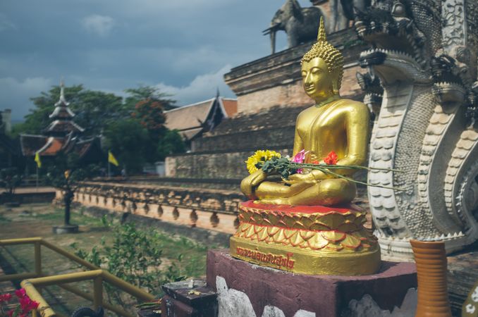 Buddha statue near old temple