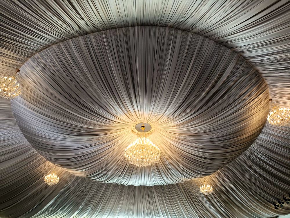 Elegant, stunning and modern ceiling drapery