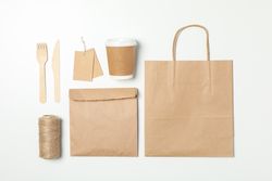 Mockup business brand template on plain background, space for text