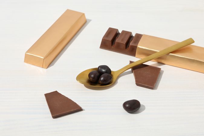 Concept of tasty and sweet food, chocolate