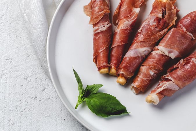 Gressinis with spanish serrano ham