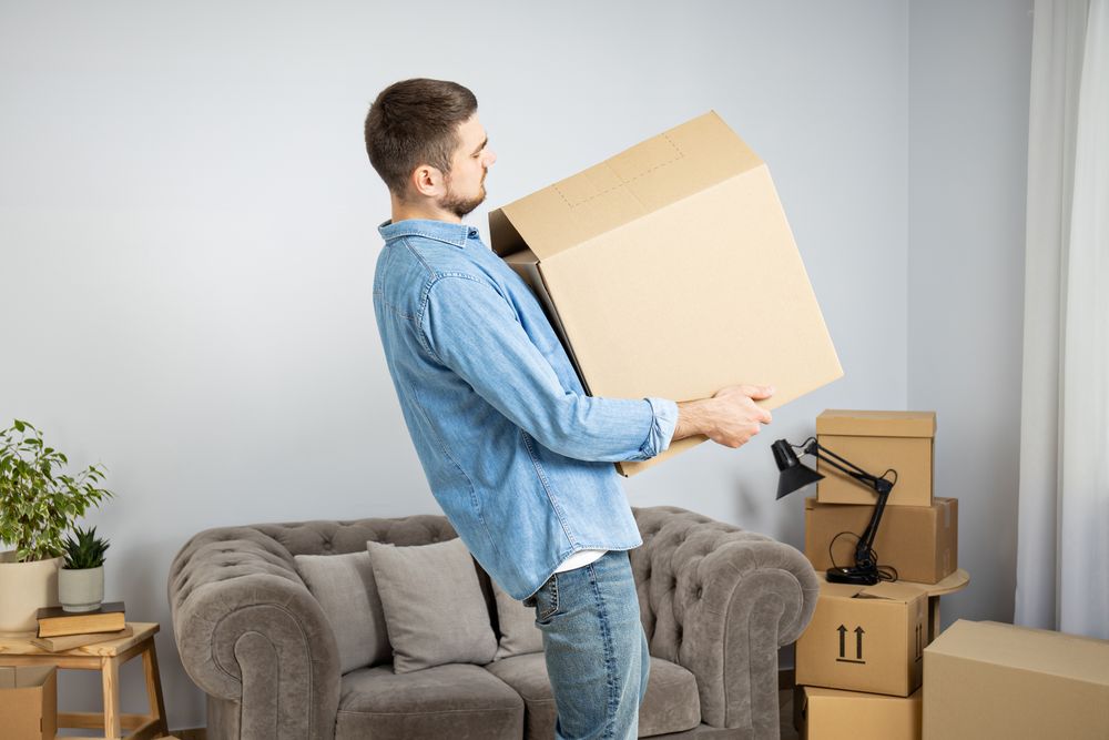 Concept of move with a young man