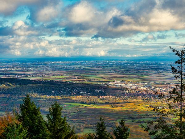 Abbey of Mont Sainte Odile on a mountain in Alsace. A holy place for all faiths.