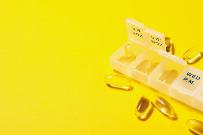 Immunity support capsules - Omega, health care concept