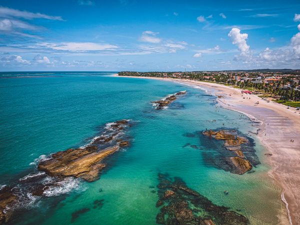 Aerial view of Brazilian beach