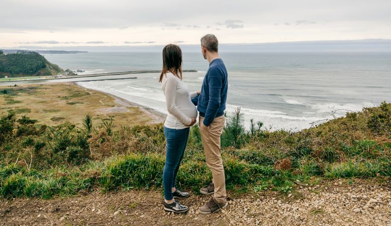 Couple watching the sea