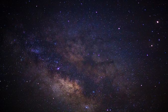 milky way galaxy and space dust in the universe, Night starry sky with stars