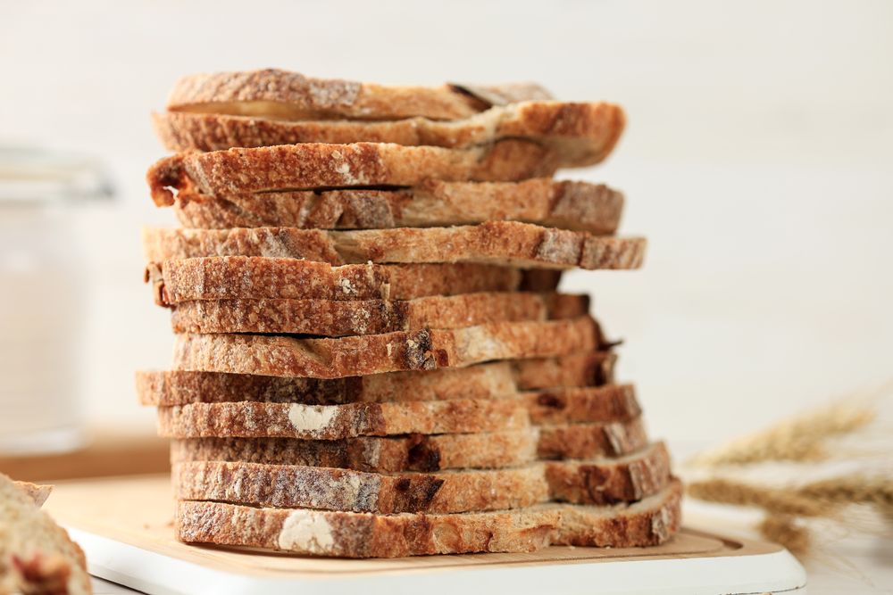 Stack Sliced Sourdough Bread