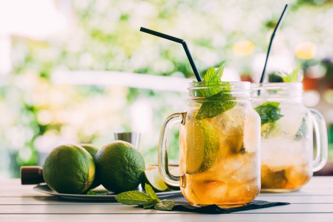 Mojito in mason jar