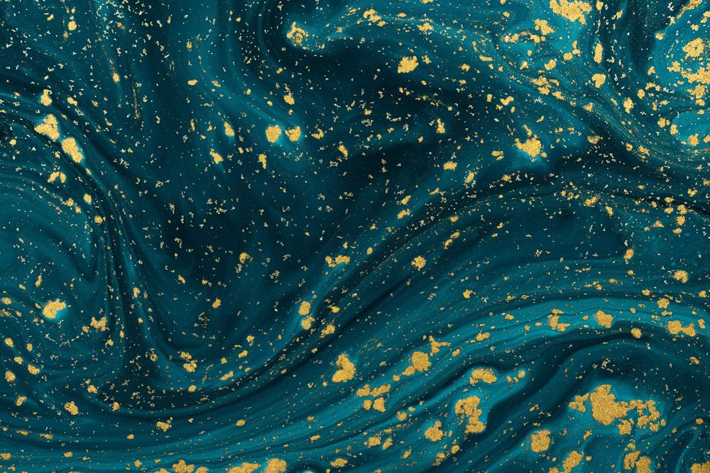 Blue and gold marble texture