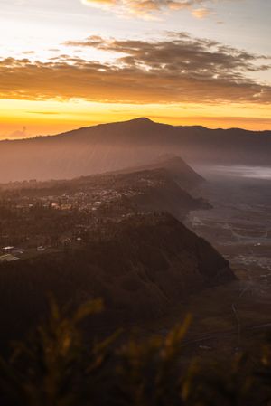 Mountain Village at Sunrise