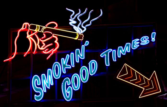 “Smokin’ Good Times!” Neon sign, Las Vegas, Nevada