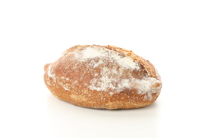 Wheat bread isolated on plain background. Bakery products