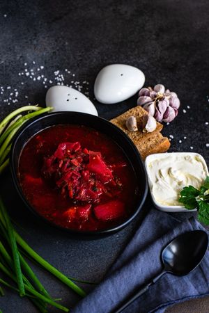 Ukrainian beetroot soup borscht