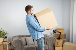 Concept of move with a young man