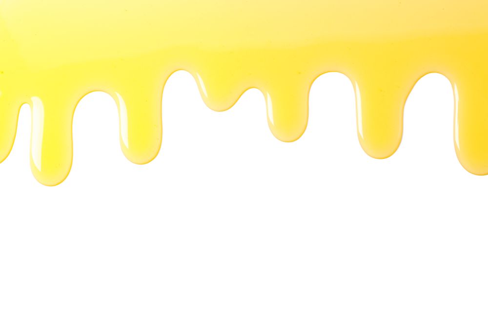 Flow of sweet honey isolated on neutral background