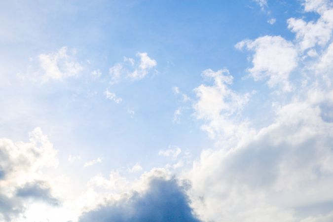 Clouds in the mid day sky