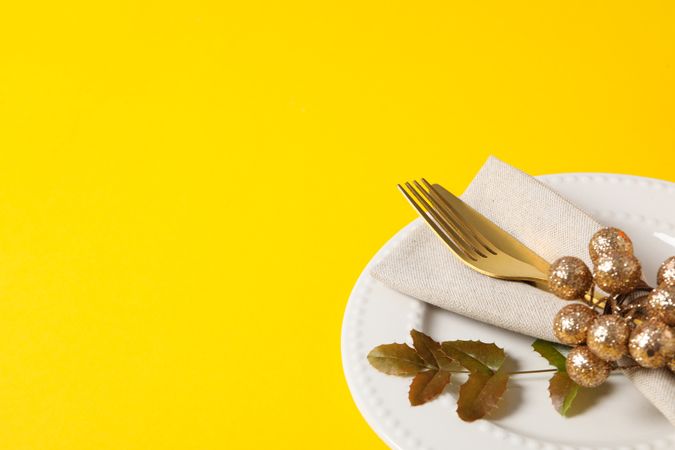 Fall season, autumn time, table setting for fall season