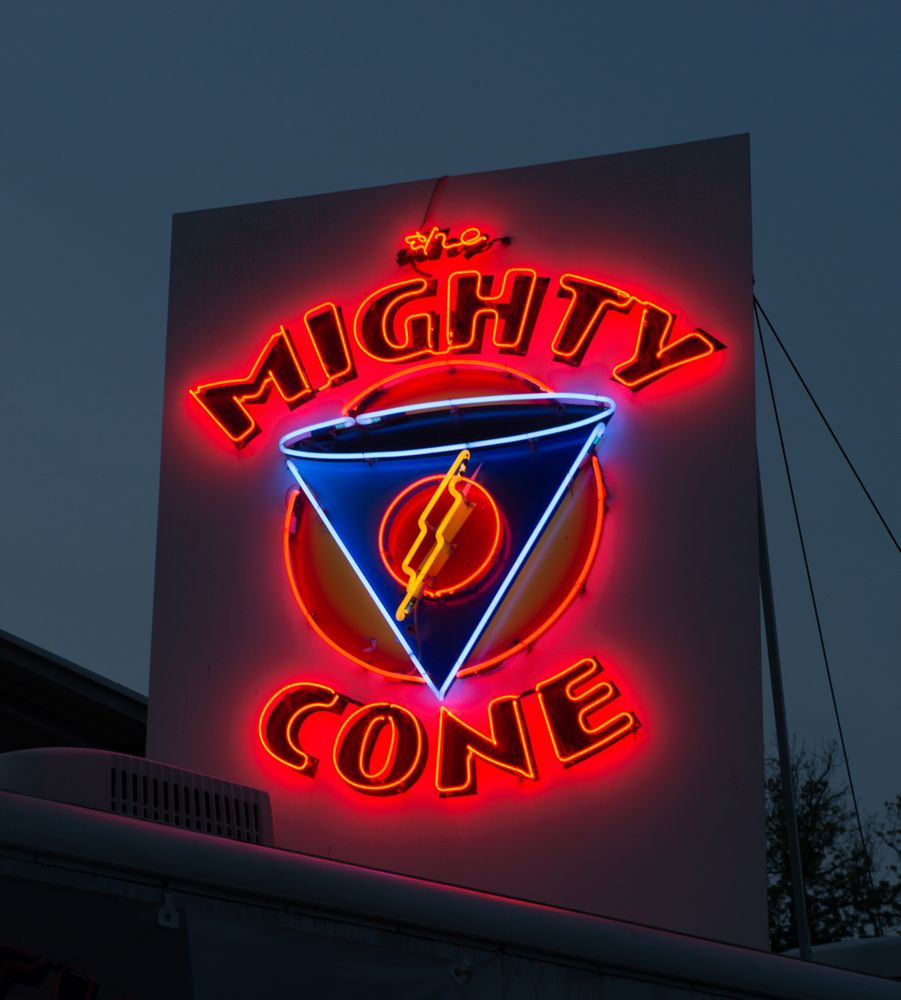 One of many vibrant neon signs in Austin, Texas
