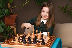 Chess player schoolgirl