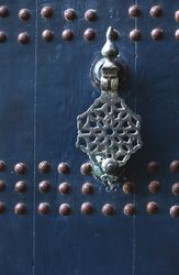 Vintage handle of old door