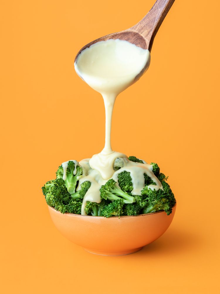Brocolli with cheddar cheese dish