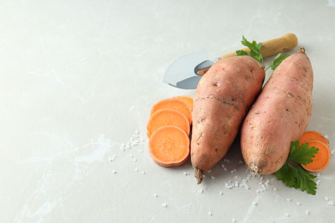Sweet potato, concept of healthy food, vegetables