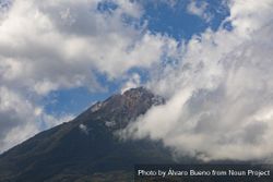 Massive cloud-covered Ebulobo volcano, Nagekeo Regency, East Nusa Tenggara, Flores, Indonesia 4ZRlN4