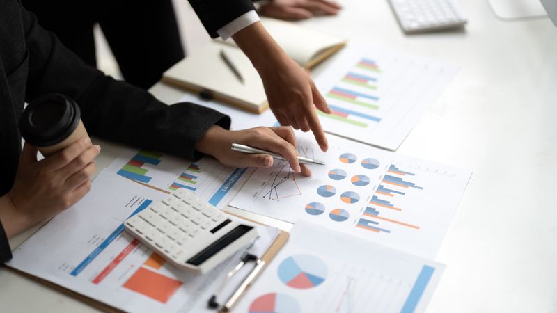Business People Planning Strategy Analysis from financial