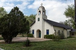 Saint Miguel Archangel Catholic church in Los Ebanos, Texas E4AkQ0
