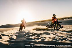 Two motocross racers racing on the off-road terrain 0gw8W0