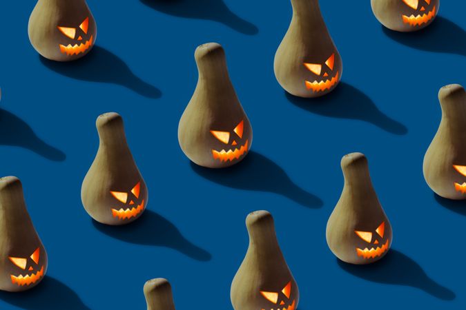 Halloween pumpkin candle