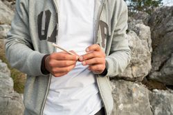 Man holding spliff
