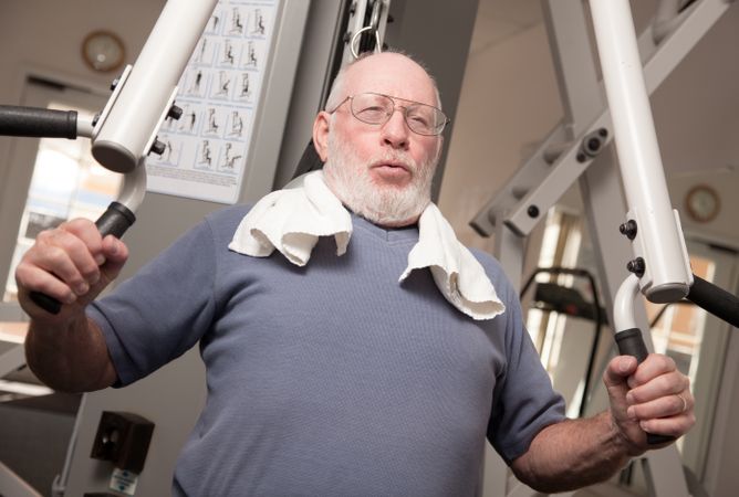 Mature Adult Man in the Gym
