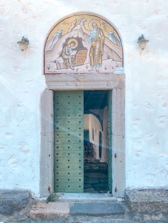 Chapel entrance to Saint John's cave