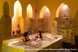Female friends bathing together in Arabic bathhouse 4BezX5