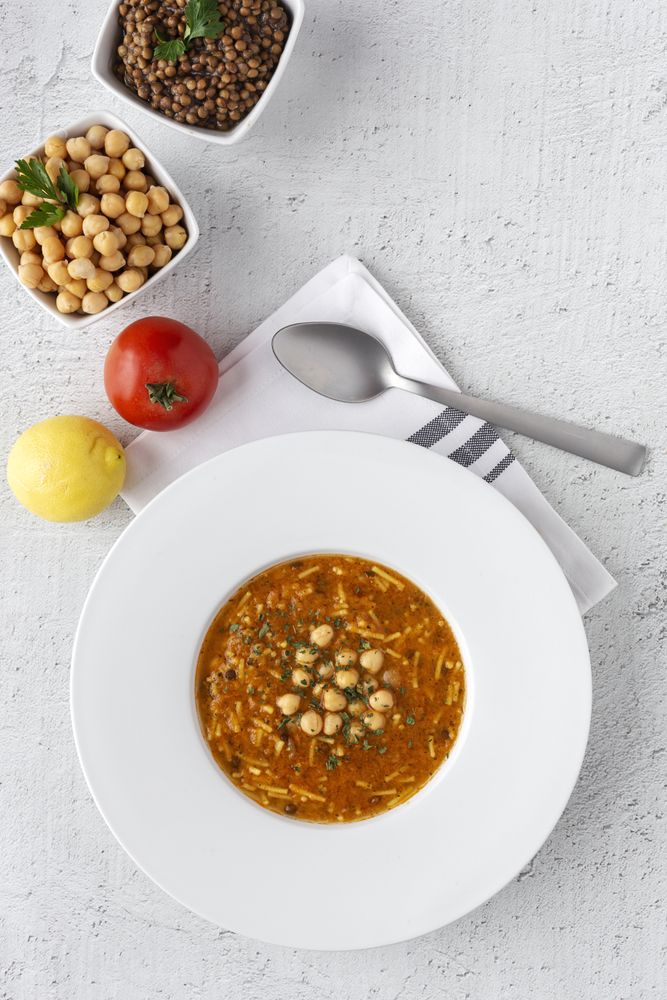 Traditional Harira soup for Ramadan