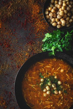 Traditional Harira soup for Ramadan