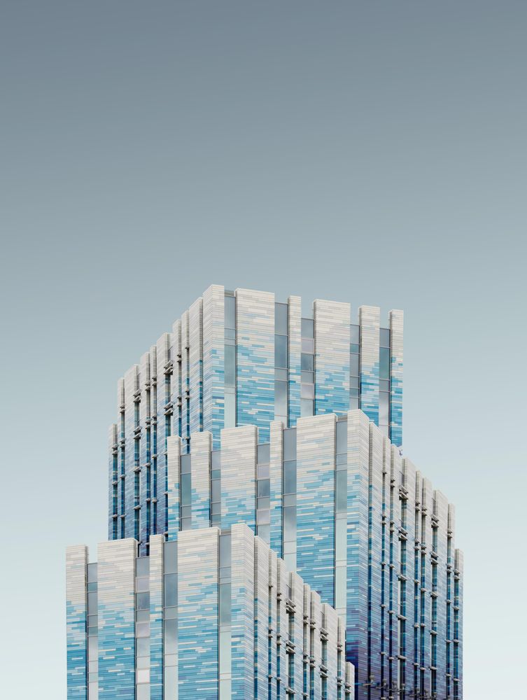 Building with blue bricks