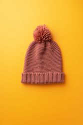 Beanie on orange background