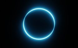 Blue light making circle shape