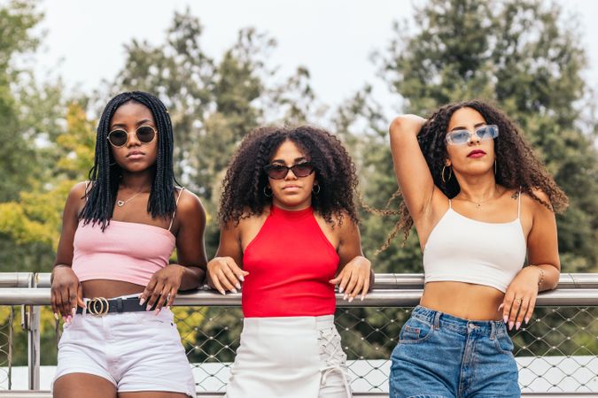 Black female friends enjoying a summer day