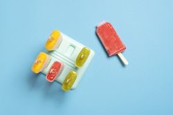 Homemade popsicles in mold